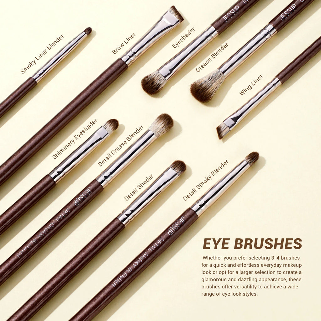 JESSUP Shimmer Brown Pro Brush Set